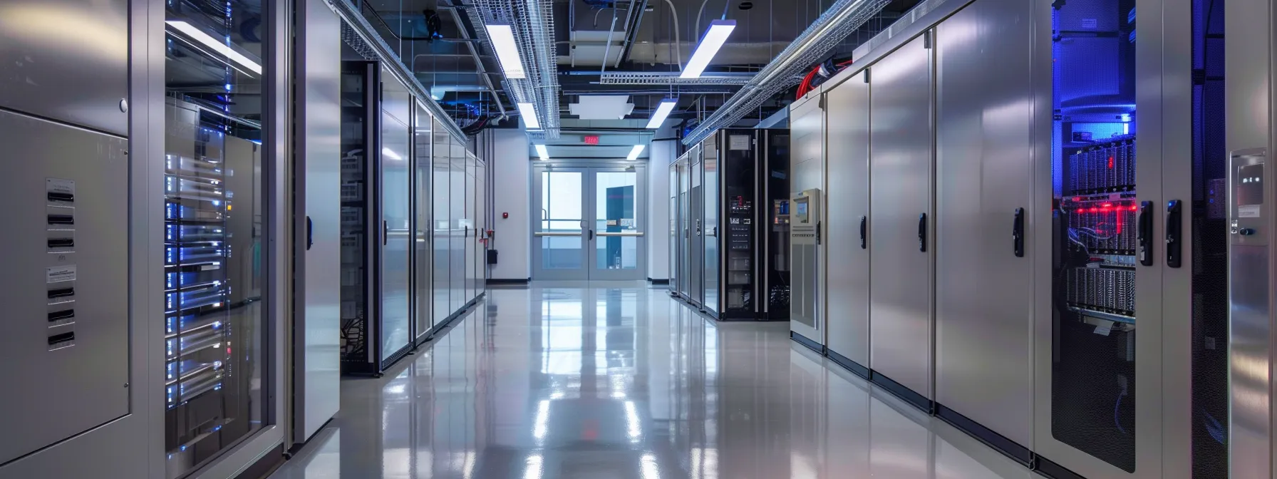 in the photo, a futuristic data center showcases advanced virtualization techniques, containerization, serverless computing, quantum computing capabilities, and hyper-converged infrastructure.